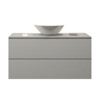 Badkamermeubelset Gliss Hermes 100 cm Mat Wit Met Waskom - thumbnail