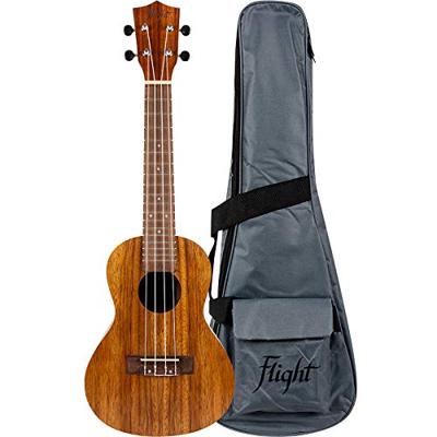Flight Natural Series NUC200 Teak concert ukelele met brede topkam inclusief gigbag