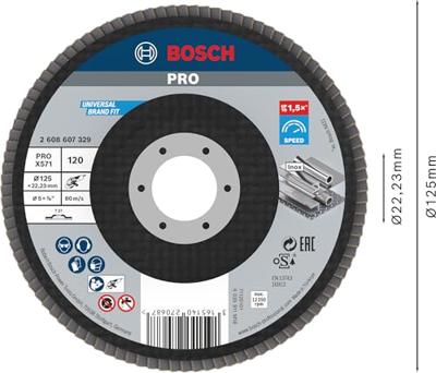 Bosch Accessoires 1 Lamellenschijf 125 X571, 
Best for Metal recht, 120 - 2608607329 Bosch Accessoires 1 Lamellenschijf 125 X571, 
Best for Metal recht, 120 - 2608607329