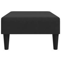 Voetenbank 77x55x31 cm fluweel zwart - thumbnail
