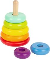 Small Foot houten stapeltoren regenboog, 7dlg. - thumbnail