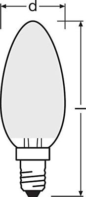 OSRAM HOMELIGHTING 4058075436985 LED-lamp Energielabel F (A - G) E14 Kaars 4.8 W = 40 W Warmwit (Ø x l) 35 mm x 97 mm 1 stuk(s)