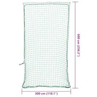 VidaXL Aanhangwagennet elastisch touw 6x3 m polypropeen groen - thumbnail