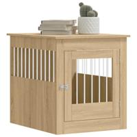 VidaXL Hondenbench 64,5x80x71 cm bewerkt hout sonoma eikenkleurig - thumbnail