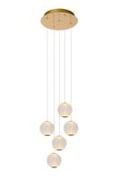 Lucide CINTRA - Hanglamp - Ø 32 cm - LED Dimb. - 5x4,7W 2700K - Transparant - thumbnail