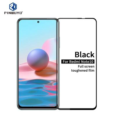 Voor Xiaomi Redmi Note 10 PINWUYO 9H 2.5D Full Screen Tempered Glass Film (Zwart)