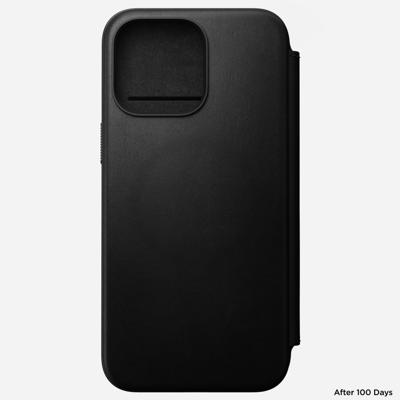 Nomad Modern leather folio iPhone 15 Pro Max - Black