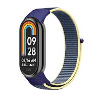 By Qubix - Sport loop nylon bandje - Donkerblauw - Compatible met Xiaomi Smart Band 8 & 9 - Compatible Xiaomi bandje - thumbnail