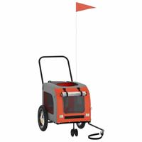 Fietskar voor huisdieren Oranje en Grijs 125 x 53 x 54 cm - thumbnail