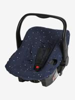 Elastische hoes voor kinderzitjes van Groep 0+ marine met sterrenprint - thumbnail