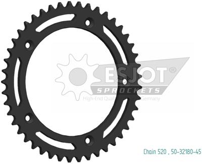 ESJOT Chain wheel 520 47z steel black