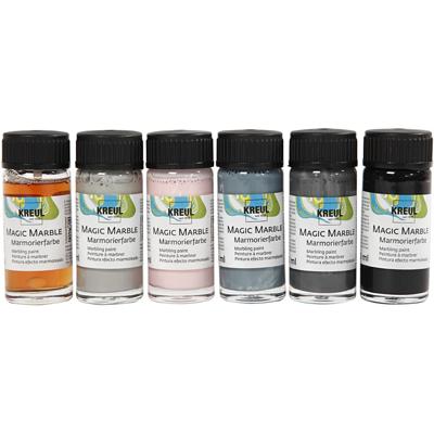 Creativ Company Magic marble verf pastelkleuren, 6x20ml