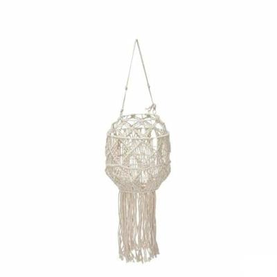 Kaarshouder Macramé Wit Katoen 24 x 90 x 24 cm (4 Stuks)