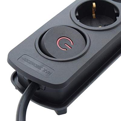 Stopcontactenstrip 6 Tomas met Interruptor TM Electron 250 V