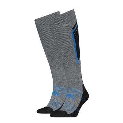 HEAD Skisokken Kneehigh 2-pack Mid Grey / Strong Blue-39/42