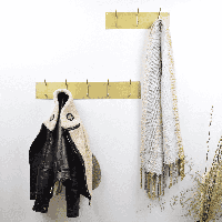 Urban Interiors Kapstok 'Factory' Met 6 haken, kleur Goud - thumbnail