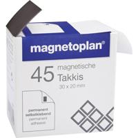 magnetoplan Magneetband (l x b x h) 20 x 30 x 0.75 mm Rechthoekig Zwart 45 stuk(s) 15503 - thumbnail