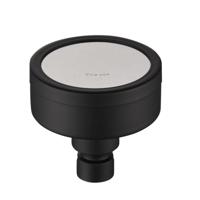 Afneembaar en wasbaar 304 roestvrijstaal ronde onder druk top spray douchekop maat: 80mm (zwart) - thumbnail