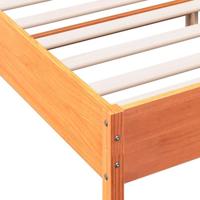 Bedframe zonder matras massief grenenhout wasbruin 120x190 cm - thumbnail
