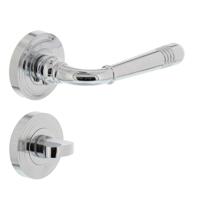 Deurkruk 1725 Emily op rond rozet 7mm nokken met WC8mm chroom - thumbnail