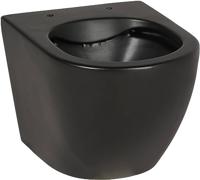 Saqu Please compact hangtoilet randloos met softclose toiletbril mat zwart - thumbnail