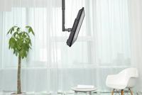 Neomounts FPMA-C060BLACK TV-plafondbeugel In hoogte verstelbaar 25,4 cm (10) - 101,6 cm (40) Kantelbaar en zwenkbaar - thumbnail
