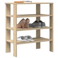 VidaXL Schoenenrek 61x32x70 cm bewerkt hout sonoma eikenkleurig - thumbnail