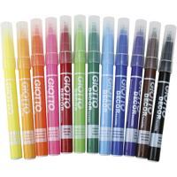 GIOTTO textielstift, lijndikte 4 mm, diverse kleuren, 12 stuk/ 1 doos - thumbnail