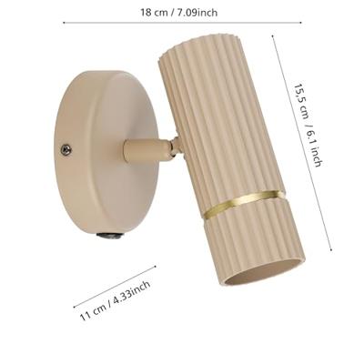 EGLO Caminia Wandlamp - GU10 - 15,5 cm - Zandkleur|Beige|Goud