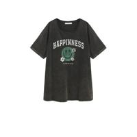 Violeta by Mango T-shirt van biologisch katoen grijs - thumbnail