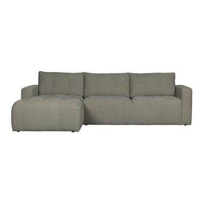 vtwonen Loungebank 'Bar' Links, Washed look, kleur Warm Grijs