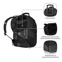 Wenger Pegasus Deluxe Ballistic Notebook rugzak 16 zwart - thumbnail
