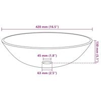 VidaXL Wastafel met kraan en pop-up afvoer gehard glas transparant - thumbnail