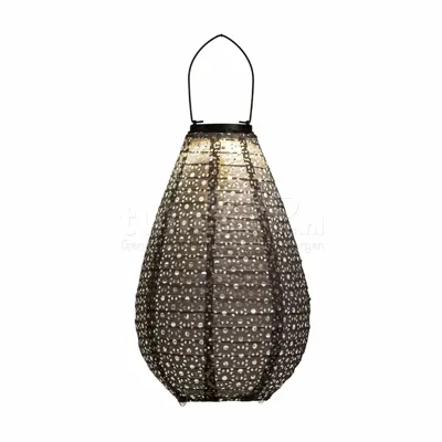 Solar Lampion Papier Grijs 20x29cm Solar Lampion Papier Grijs 20x29cm