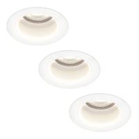 Set van 3 Mari LED inbouwspots verzonken - 4 Watt 345 Lumen - 6500K daglicht wit - GU10 - Dimbaar - Rond - IP64 Waterdicht - Wit - Anti-glare - thumbnail