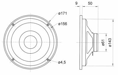 Visaton VS-MSFR6.5 luidsprekerdriver (wand- en plafondluidspreker, 40 W, 60 W, 8 Ohm, 70-2000 Hz, zwart)