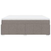 Boxspring met matras stof taupe 200x200 cm - thumbnail