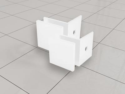 Wiesbaden Glaskoppeling Set tbv Inloopdouche Zonder Profiel Mat Wit Wiesbaden Glaskoppeling Set tbv Inloopdouche Zonder Profiel Mat Wit