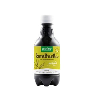 Purasana Kombucha matcha vegan bio 330 Milliliter