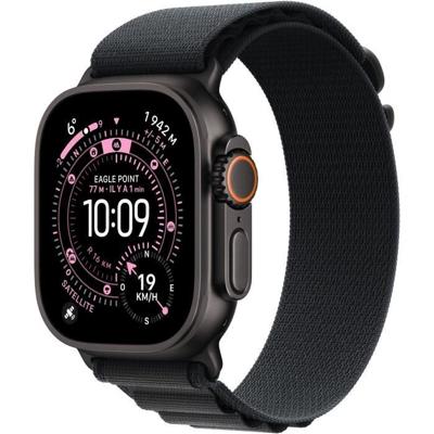 Apple Watch Ultra 3 GPS + Cellular 49 mm Titanium kast Alpine Loop Zwart L Apple Watch Ultra 3 GPS + Cellular 49 mm Titanium kast Alpine Loop Zwart L