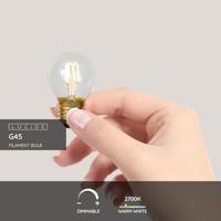 Lucide G45 - Filament lamp - Ø 4,5 cm - LED Dimb. - E27 - 1x3W 2700K - Transparant - thumbnail