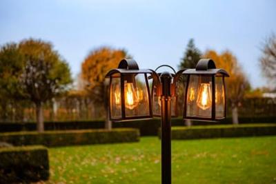 Lutec Leuke tuinlampKelsey zwart 3-lichts - 7273606012
