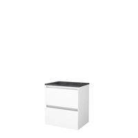 Basic-Line Start 46 Badkamermeubelset - 60 x 46 cm - Greeploos - 2 Lades - Hardstenen Wastafel - 1 Kraangat - Ice White - thumbnail