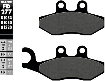 GALFER remblokken "fd277" brake pad fd277 g1050 organic scooter