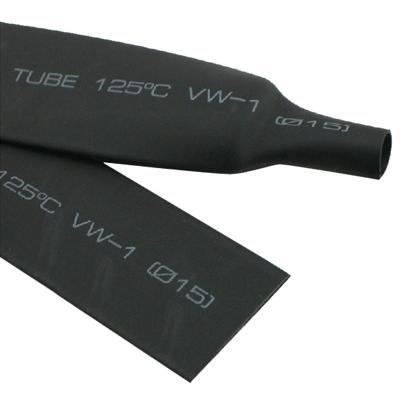 4mm Woer flexibele RSFR-H VW-1 Heat Shrink Tube 125? lengte: 10m (zwart)