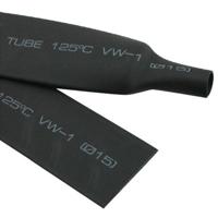 4mm Woer flexibele RSFR-H VW-1 Heat Shrink Tube 125? lengte: 10m (zwart) - thumbnail