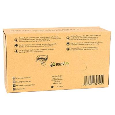 Pandoo Zakdoekjes - 3-laags - bamboe - 100 stuks Pandoo Zakdoekjes - 3-laags - bamboe - 100 stuks