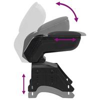 VidaXL Armsteun universeel 13x33x(33-53) cm abs zwart - thumbnail