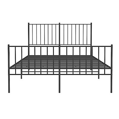 Bedframe met hoofd- en voeteneinde metaal zwart 120x200 cm Bedframe met hoofd- en voeteneinde metaal zwart 120x200 cm