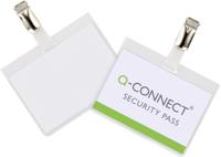 Q-CONNECT badge met clip 90 x 60 mm, doos van 25 stuks - thumbnail